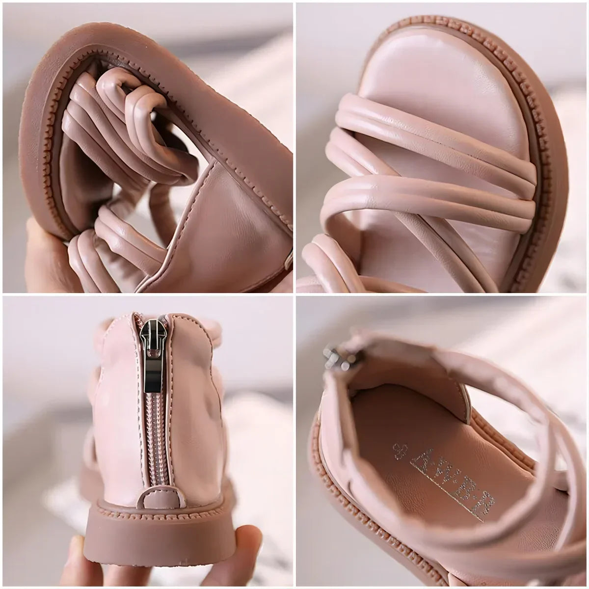 Sweet Princess Shoes for Little Girls 2026 Summer New Fashion Korean Edition High Top Roman Sandals for Girls