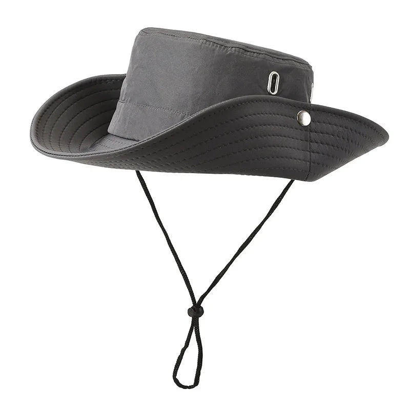 Spring And Summer New Hat Men's Outdoor Mountaineering Sunshade Fisherman Hat Summer Large Brim Breathable Sunscreen Fishing Hat