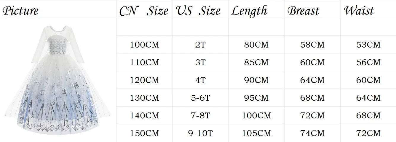 Halloween White Frozen Costumes for Girl Cosplay Elsa Princess Dress Long White Dress Halloween Carnival Dress Fire Spirit Olaf