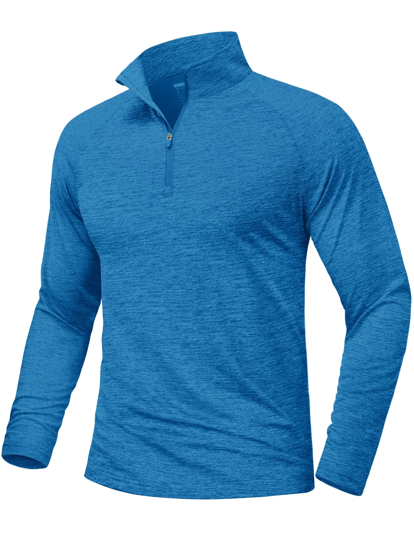 Mens Sun Protection UPF 50+ Long Sleeve Shirt Quarter Zip Pullover Quick Dry Lightweight Fishing Running Rash Guard