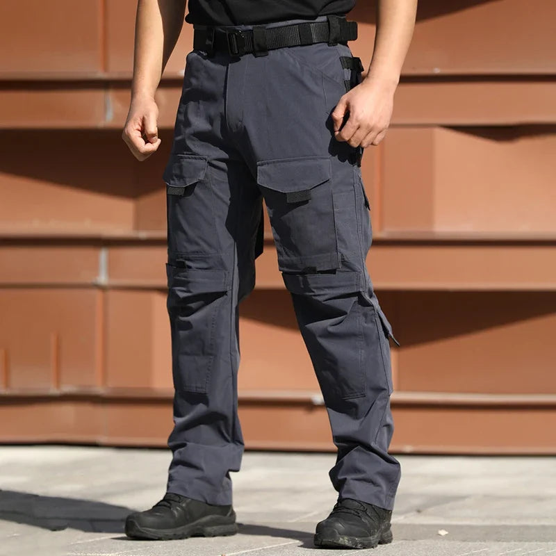 Outdoor Waterproof Work Pants Men Field Combat Tactical Trousers Spring Autumn Wear-Resistant Multi-pocket Training Cargo Pants