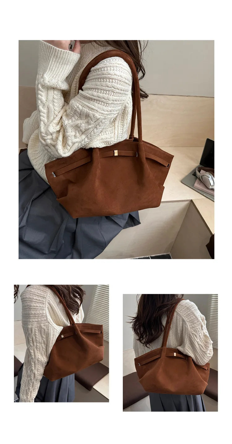 Autumn Women Leisure Shoulder Bag Comfortable and Versatile Texture Crossbody Tote Handle Bag Fashion Luxury Simple Storage Bag