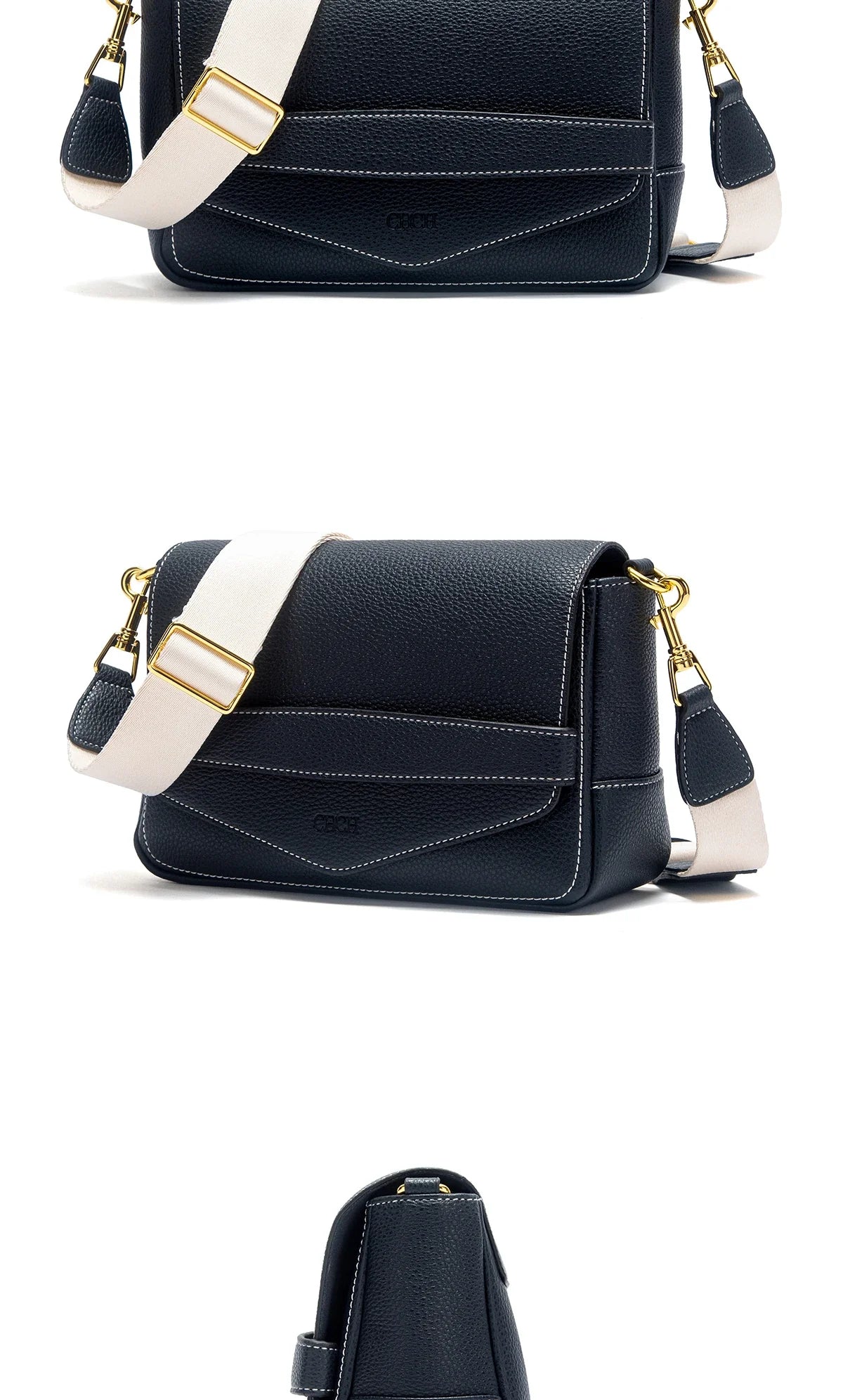 Shoulder Bag Simple High Quality Grey Texture Flip Cover Bag Soft Square Bag Women's Commuter
