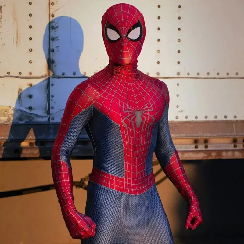 ♥ New 2025 Halloween Men TASM 2 Spider Cosplay Costume Superhero Zentai Suit Adults Boys Male Full Bodysuit ★ Bear House