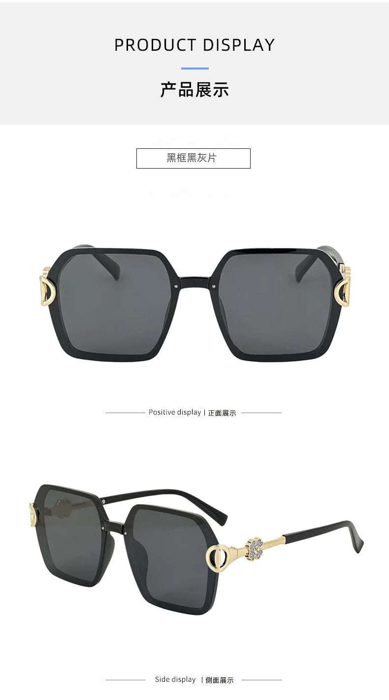 2025 New Sunglasses Ladies Glasses Alloy Legs with Diamound Sunglasses Women Luxury Gafas De Sol UV400