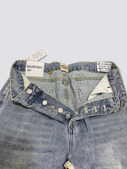 Denim Bell-bottoms Washed And Worn Patchwork Jeans