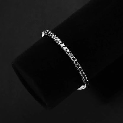 GRA Certified Full 3/4/5/6.5MM Black Moissanite Tennis Bracelet for Men Women S925 Silver Plated 18K Black Gold Bracelets
