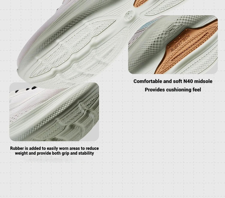 N40 Men Running Shoes Trendy Rebound Cushioning Soft Durable Airy Mesh Stable Lightweight Male Sneakers 672532207