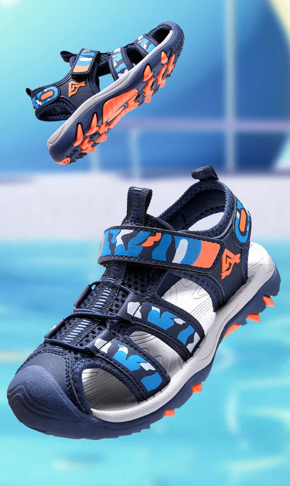 Summer Children Beach Water Sandals Brand Fashion Sneakers For Girls Boys Footwear Kids Non-slip Sandalias Leather Shoes