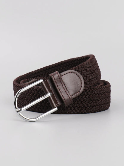 A casual, versatile multi-color elastic band for women, a retro-style belt suitable for both men and young people, a woven belt