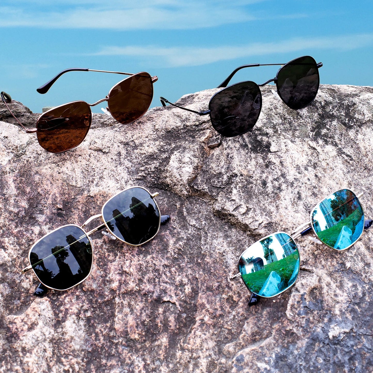 Polarized Sunglasses for Big Wide Heads Men And Women XL Size Metal Glasses Driving Sunglasses 8201