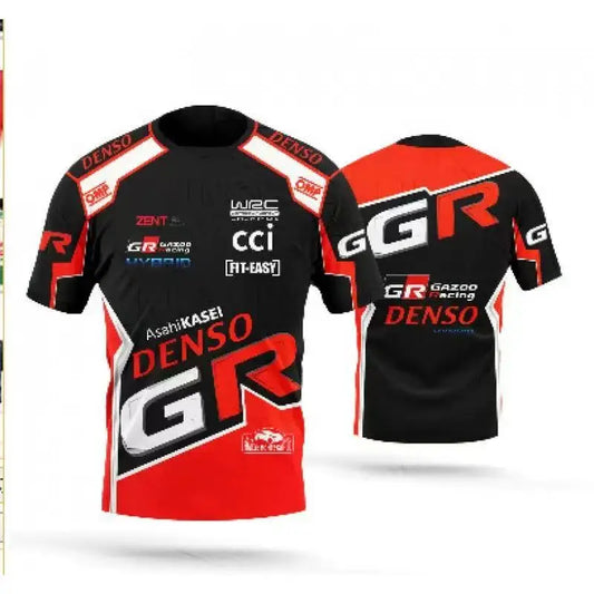 Toyota GR Gazoo Racing 3D Print Summer Short Sleeve Round Neck T-Shirt, Comfortable, Breathable, and Quick-Drying