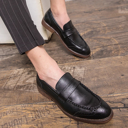 Spring Autumn New Men's Genuine Leather Casual Shoes Outdoor Work Shoes Office Dress Shoes Men's Wedding Shoes Free Delivery