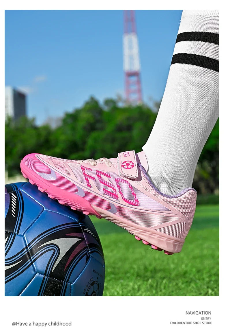 Kids Soccer Shoes Cleats Professional School Football Boots Grass Training Sport Footwear Boys Outdoor Futsal Soocer Boots 30-38