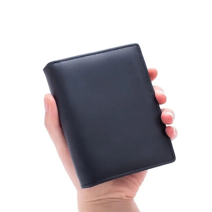 Men's Wallet Genuine Leather Wallets for Men Coin Purse Vintage Vertical Short Credit Card Holder Money Bag Men's RFID Wallet