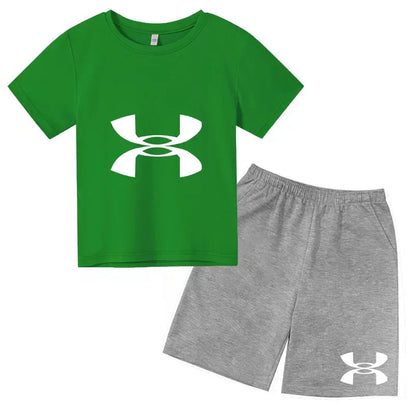 2-13Y Kids Spring & Autumn Casual Cartoon & Letter Print 2-Piece Set Hoodie & Jogging Pants Tracksuit Outfits for Boys & Girls