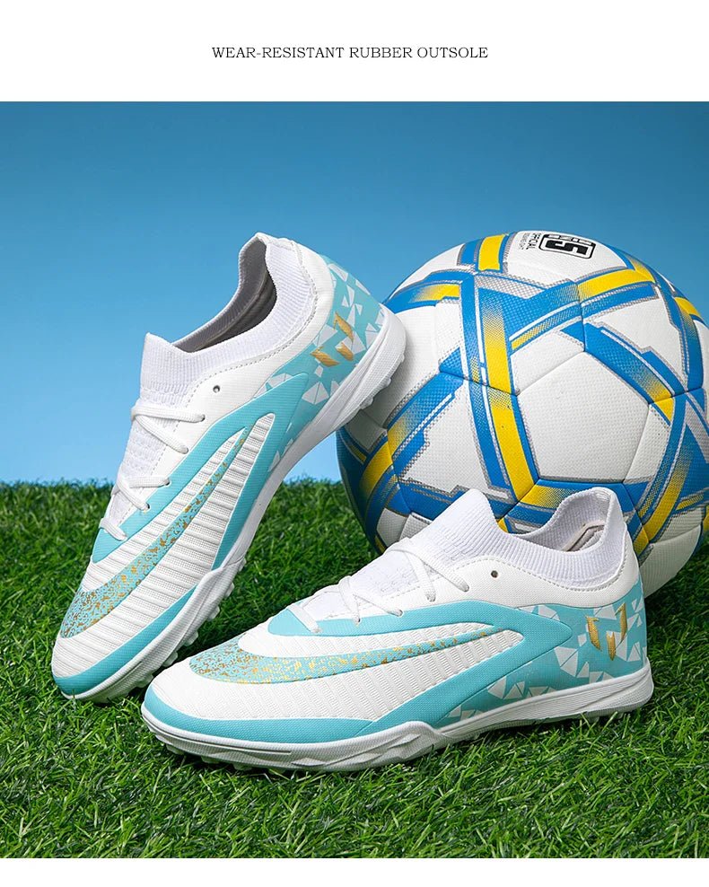 New Kid Match Boys Soccer Shoes Comfortable Outdoor Match Professional Football Boots Sneakers Non-Slip Sports Shoes Unisex