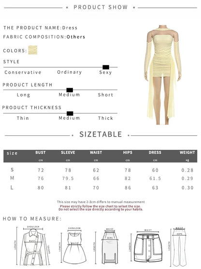 Summer Vacation Sexy See Through Dress+Shawl Women Ruched Side Ribbon Coquette Skinny Midnight Clubwear Party Bodycon