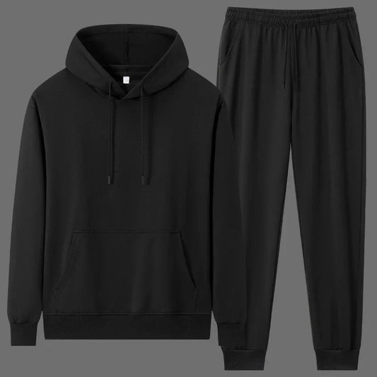 Men Hoodie Sweatshirt Sets Plus Size 6XL 7XL 100-180kg 100% Cotton Autumn Winter Long Sleeve Sport Suits Big Size Men Clothing