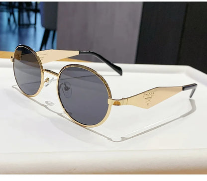 Fashion New Trend Oval Acetate Sunglasses for Women Brand Designer Ladies Shades Party Eyeglasses Girls Frame Sun Glasses