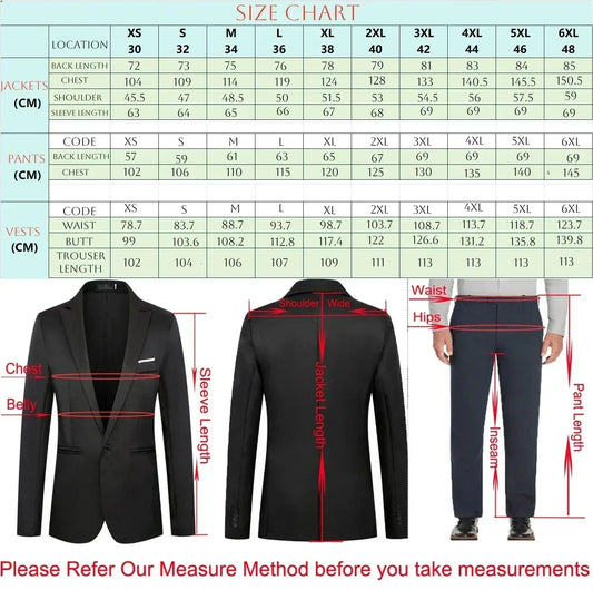 2025 New Men's 2 Piece(Jacket+Pants)Double Breasted Slim Fit Elegant Suit Wedding Groom Business Banquet Tailor-made