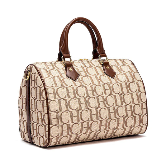 Women's Pillow Bag Autumn/Winter New Collection Letter Handbag Brown Boston Bag