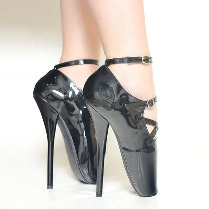 7''Spike Heel Ballet Shoes 18cm Heels Extreme High Heel Pumps