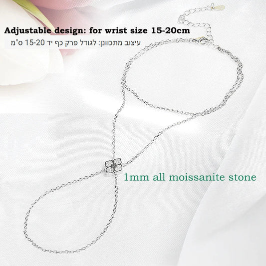 Bracelets certifiés en Moissanite et diamants de laboratoire pour femmes, réglables de 15 à 20 cm, chaîne classique de luxe en argent sterling 925 pur
