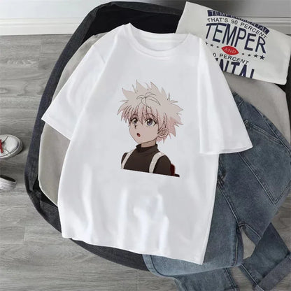 Anime Hunter X Hunter T-shirt Japan Manga Hisoka Killua Zoldyck Kawaii Funny T Shirts Kurapika Devil Eye Short Sleeve Tee Tops