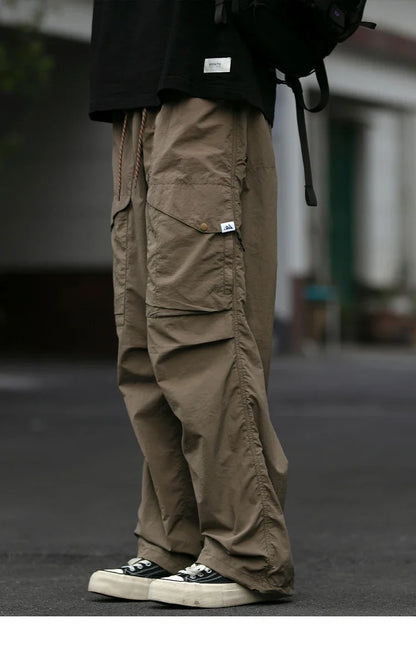 Spring Summer Korean Outdoor Functional Waterproof Cargo Pants For Men Clothing Harajuku Joggers Casual Breathable Pants Male