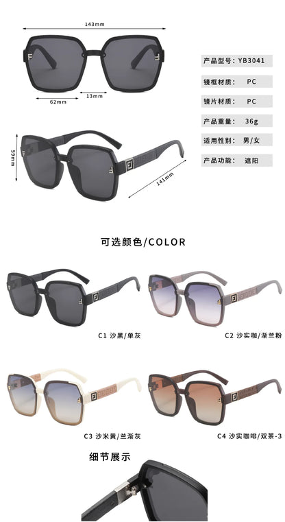 F New Fashion UV400 Sunglasses Women's Light Luxury Sunglasses High Quality Personality Trend Women's Men's Ladies Sun Glasses