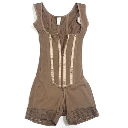 Fajas Shapewear Bodysuit Body Shaper Women 9-bone High Compression Girdles Double Tummy Control Full Body Open Crotch
