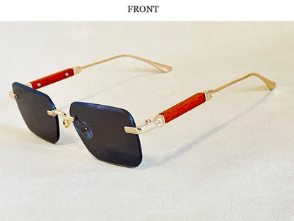 Vintage Square Sunglasses For Men Rimless Sunglasses Women Trendy Retro Fashion Glasses Gafas De Sol Hombre Lunette Soleil Femme