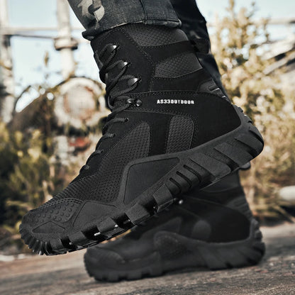 Outdoor High Top Mens Hiking Boots Waterproof Men Trekking Boots Hunting Sneakers Mountain Climbing Boots Botas Tacticas Hombre