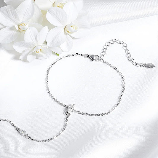 Bracelets en moissanite taille marquise 3*6mm pour femmes, chaîne réglable, 3 pierres, 100% argent sterling S925 plaqué or 18K