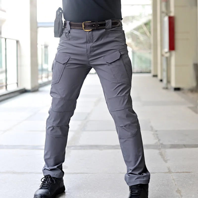 2024 New Summer Tactical Cargo Pants Casual Trousers Men Wear-resisting Multi-Pockets Quick Dry Outdoor Hiking Work Trousers Men