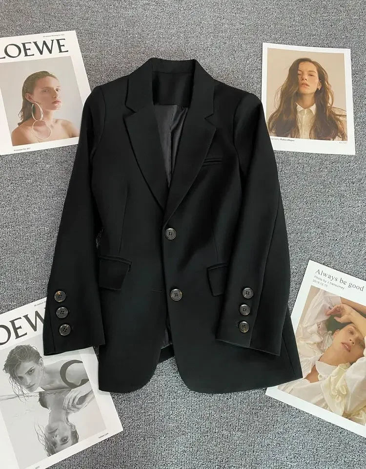 New Spring Suit 2025 Suit Jacket for Women with Small Temperament and High-end Feel Loose Casual Chic Elegant Fashion Coat Top