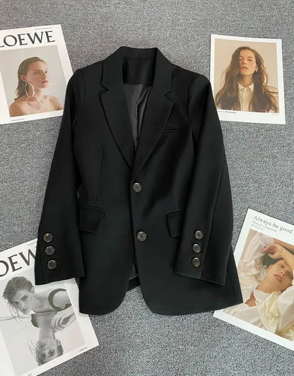 New Spring Suit 2025 Suit Jacket for Women with Small Temperament and High-end Feel Loose Casual Chic Elegant Fashion Coat Top