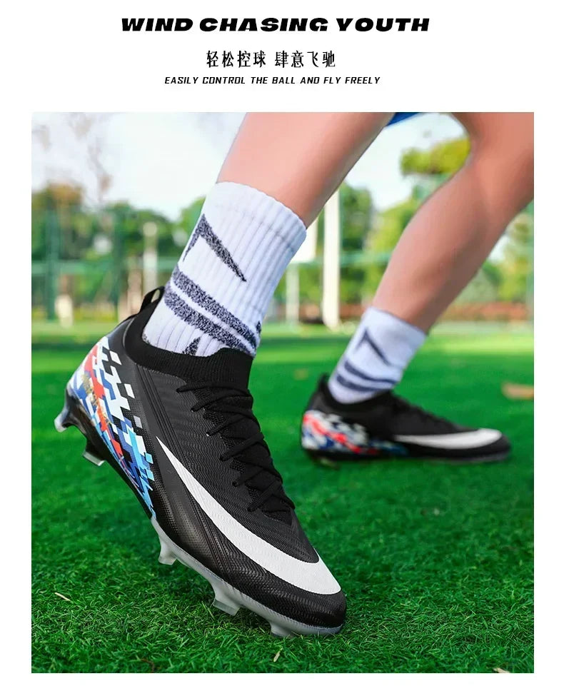 New Men Football Boots Unisex Non-Slip Outdoor Match Adult Comfortable Cleats Ultralight Soccer Shoes Sport Grass High-quality