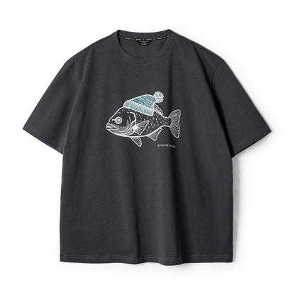 Deep-Sea Fish Printed T-shirt for Men Cotton O-Neck Short Sleeve T Shirts Creative Animal Pattern Tees Summer Casual Tops