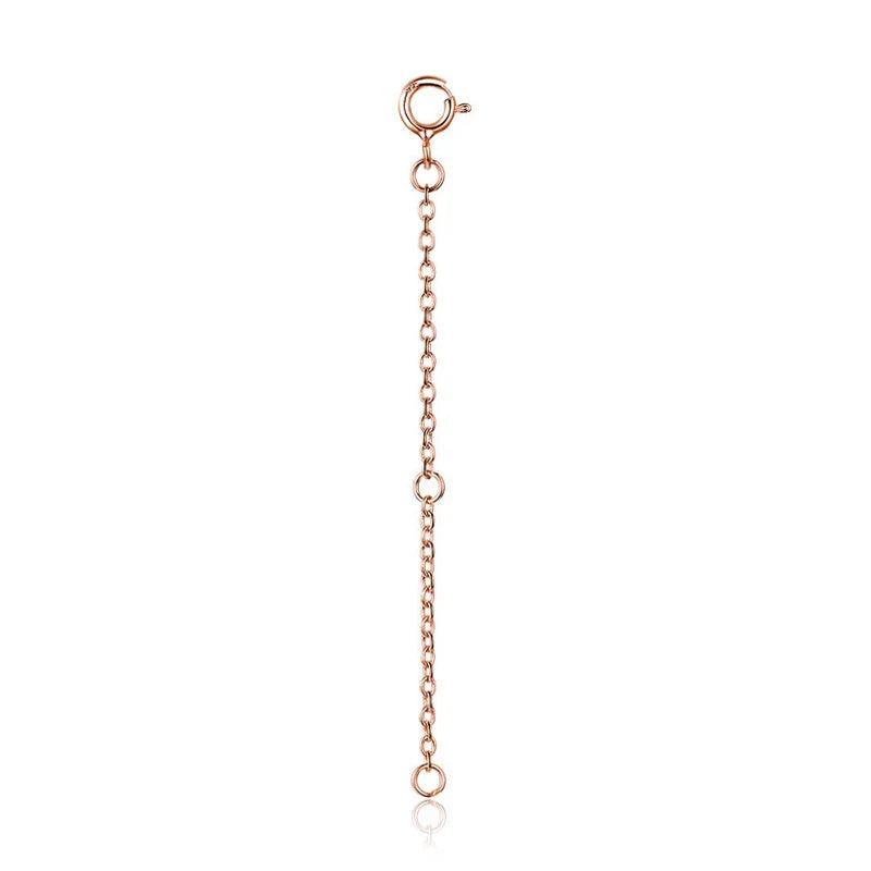 Gold Plated 925 Sterling Silver Necklace Extenders, Delicate Hypoallergenic Extender Chain in Gold, Rose Gold, or Silver