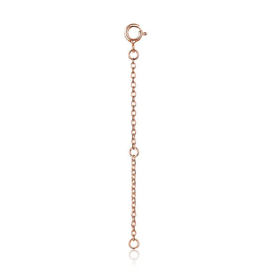 Gold Plated 925 Sterling Silver Necklace Extenders, Delicate Hypoallergenic Extender Chain in Gold, Rose Gold, or Silver