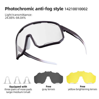 Cycling Glasses Goggles Polarized/Photochromic Sunglasses Sport Big frame Eyewear UV400 Sun Protection with 2 Lens