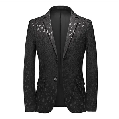2026 New Men Business Social Suit Jacket Summer Male Single Breasted Thin Dress Male Jacquard Blazers Coats