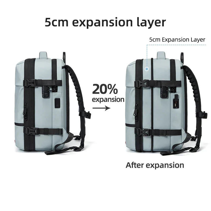 Travel casual Backpack 16 inch vacuum compression Laptop Backpack USB charging school Backpack Extended Hiking Business backpack