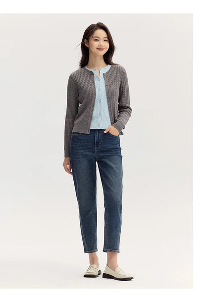 Jeans Women Minimalist Pants Autumn 2025 New Versatile Tapered Trousers