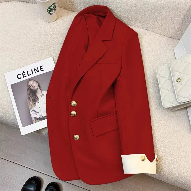 2025 Fashion Ladies Blazer Women Coat Spring Autumn Green Black Khaki Long Sleeve Female Business Work Wear  Formal Jacket