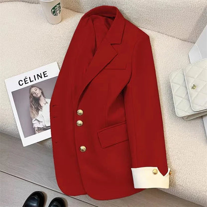 2025 Fashion Ladies Blazer Women Coat Spring Autumn Green Black Khaki Long Sleeve Female Business Work Wear  Formal Jacket