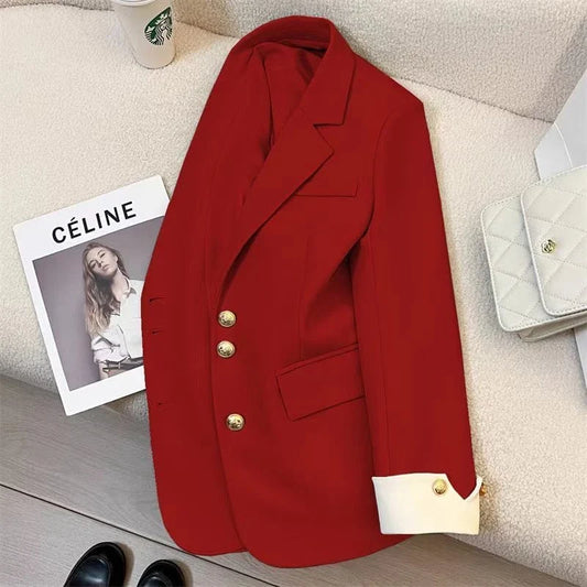 2025 Fashion Ladies Blazer Women Coat Spring Autumn Green Black Khaki Long Sleeve Female Business Work Wear  Formal Jacket