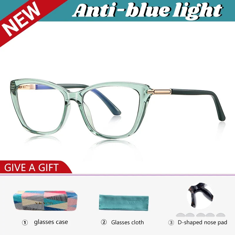 Simple Classic Butterfly Personalized Design Women's Anti-Blue Light Reading Glasses Customizable Prescription  PFD2233